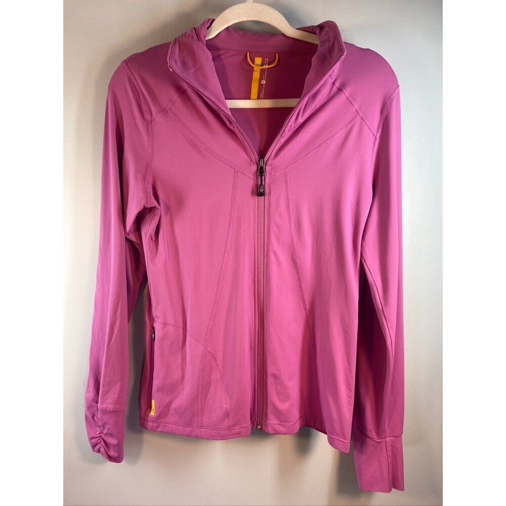LOLE WOMENS MEDIUM FULL ZIP PINK RUNNING JACKET